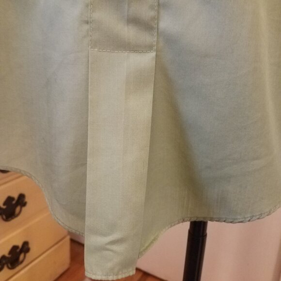 Vintage Permanent Press Green Button Down Collar Shirt - Picture 4 of 15